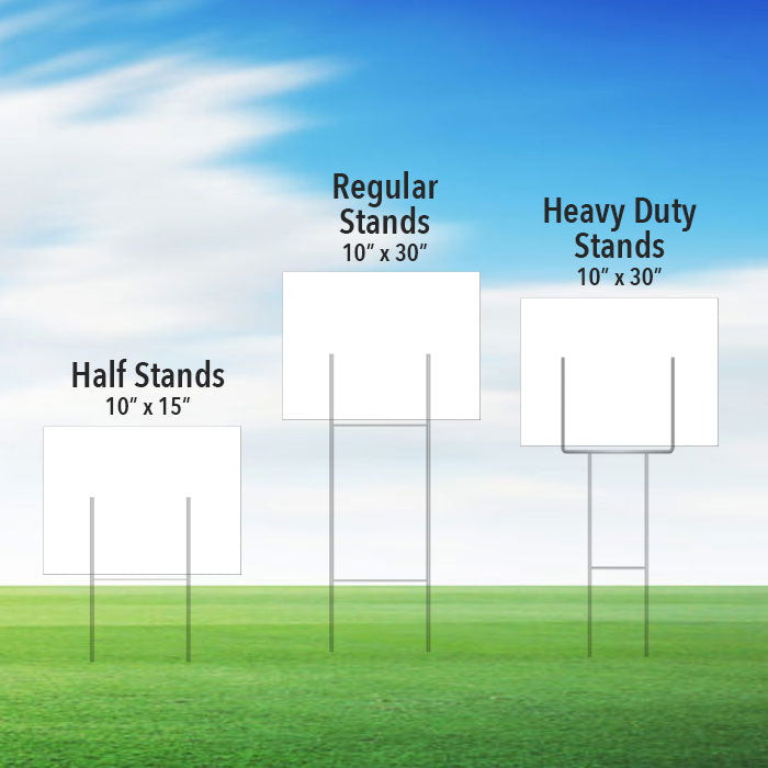 Yard Signs Stand Size Comparison