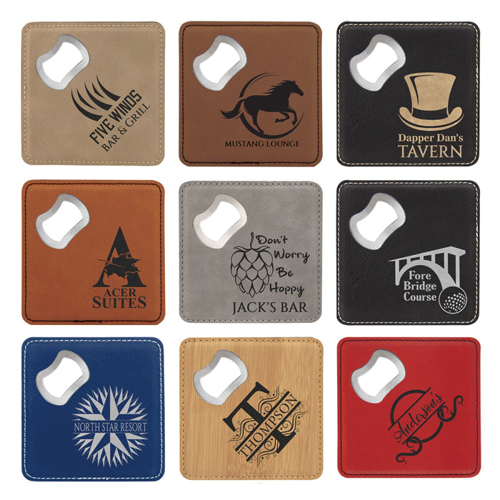 Leatherette 6-Coaster Set