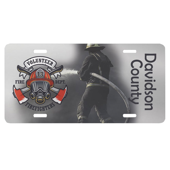 Full Color License Plates - Brushed Aluminum Face
