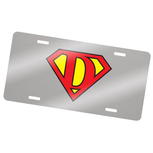 Full Color License Plates - Brushed Aluminum Face