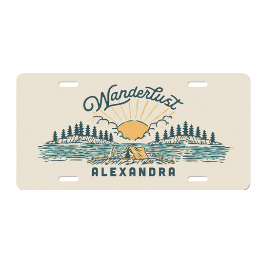 Full Color License Plates - White Face