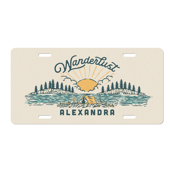 Full Color License Plates - Brushed Aluminum Face