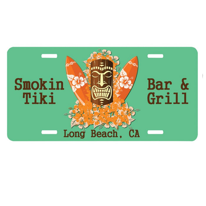 Full Color License Plates - Brushed Aluminum Face